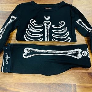 Cat & Jack Pajamas Skeleton Sketch kids SZ 8
